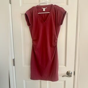 Athleta Maroon V-Neck Top